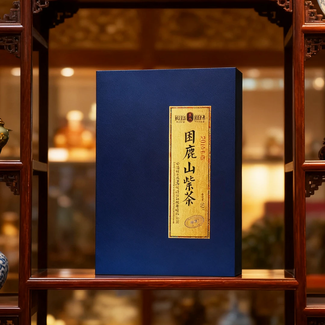 【云牧困鹿山紫茶普洱茶6402A】2015年困鹿山357克砖茶（生茶）