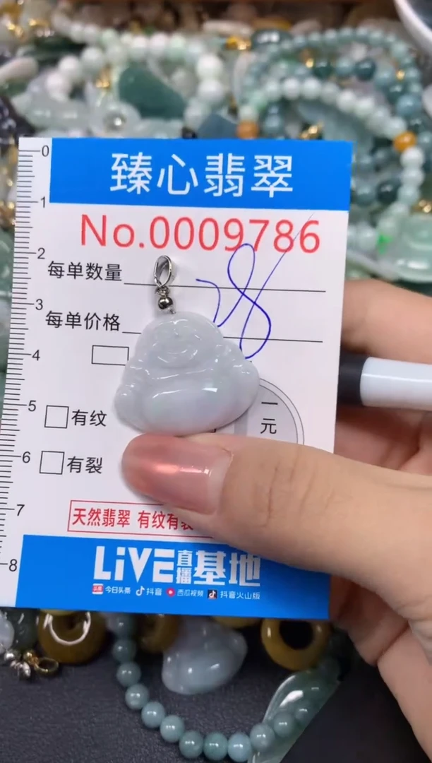 【闪购商品】翡翠颈饰未镶嵌含绳0009786