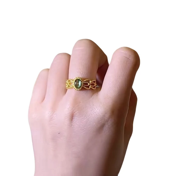 黄金戒指绿4.31送礼好物