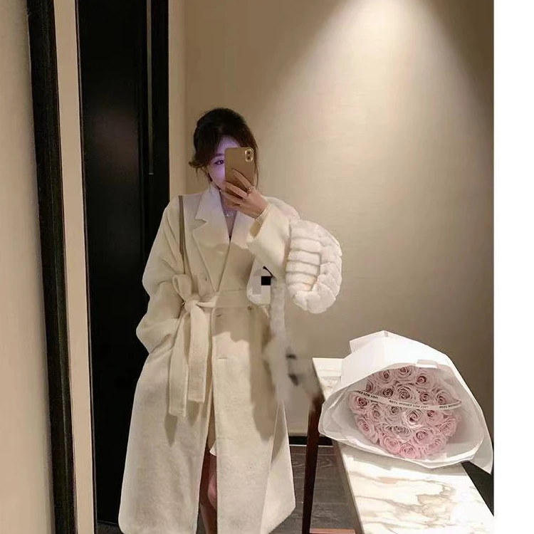 【一桐清仓】长款女大衣宽松秋冬韩版外套3DWQQ2208