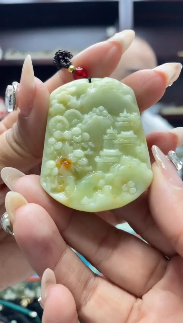 未镶嵌岫玉吊坠·