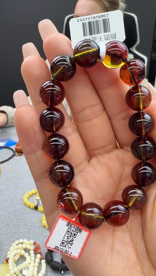 【闪购商品】琥珀手链未镶嵌936秒拍号