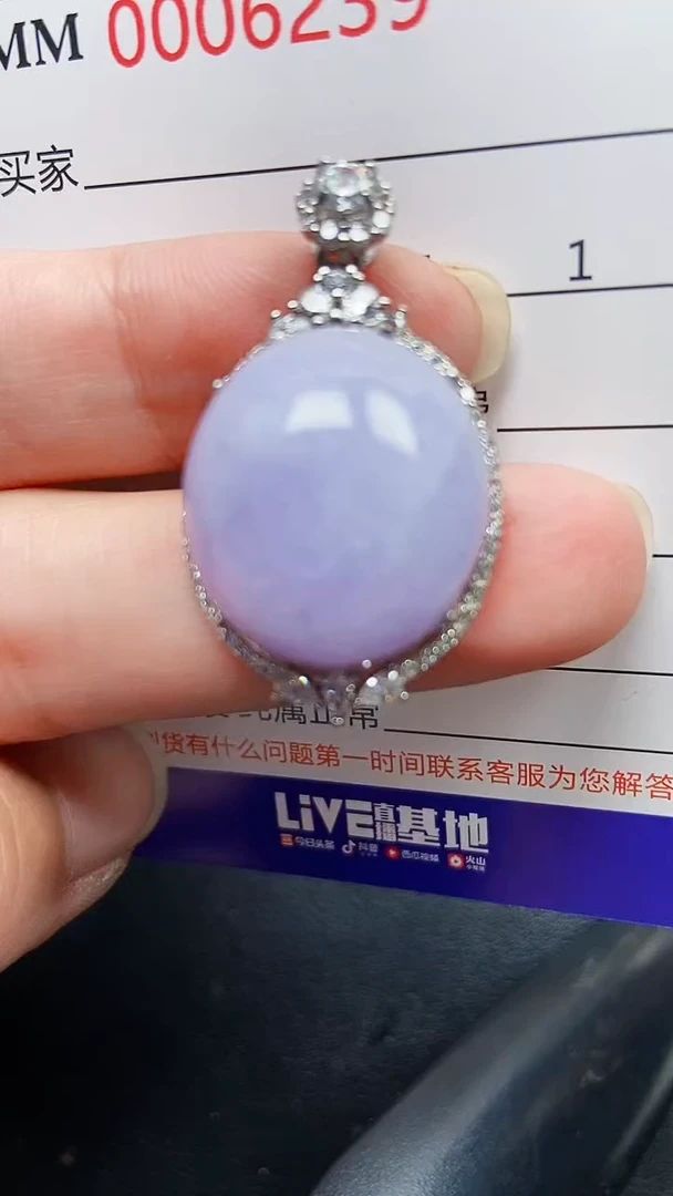 颈饰银S925镶嵌翡翠6239