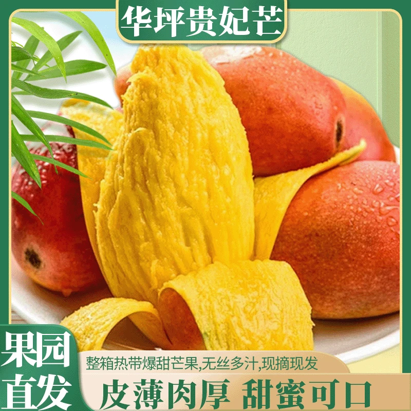 【贵妃芒果】果香浓郁皮薄肉厚核小当季水果鲜甜果园现摘包邮