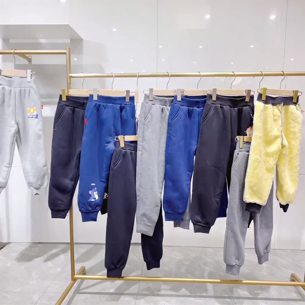 【直播福利】品牌专柜撤柜羊羔绒加绒卫裤男女童儿童休闲时尚中童