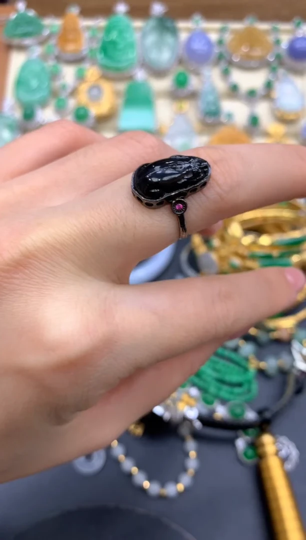 【闪购商品】翡翠戒指18K金镶嵌204-中国好珍宝