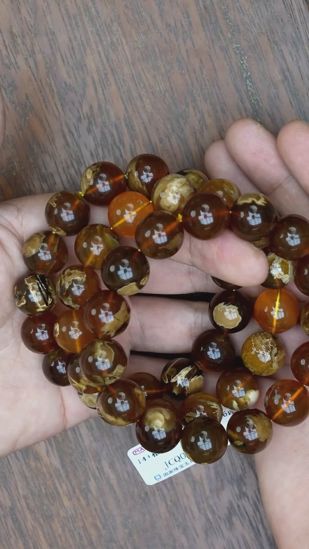 【闪购商品】琥珀裸石未镶嵌溶洞手串/多样性发其一