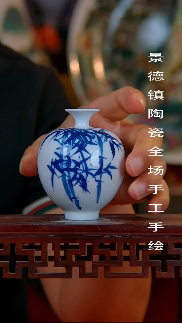 摆件手景德镇陶瓷 全场手工绘