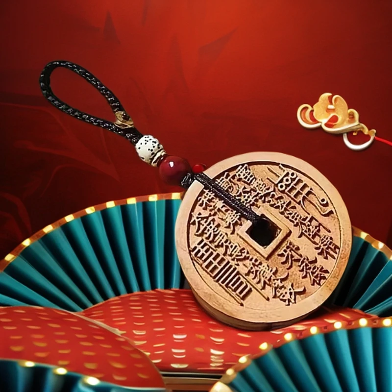 【先生推荐】山花臻品桃木平安扣桃木挂件驾车个人用品