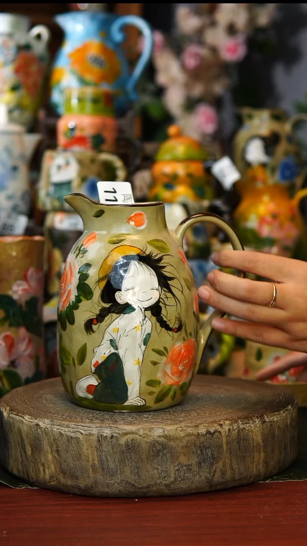 陶瓷116景德镇手工手绘釉下彩