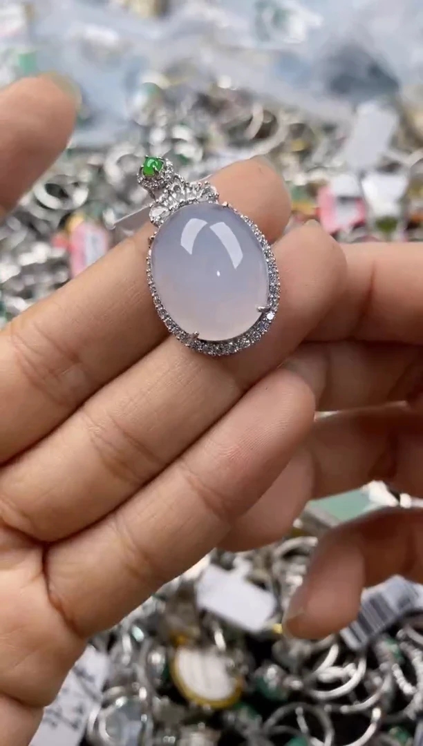 银S925镶嵌戒指翡翠11---6