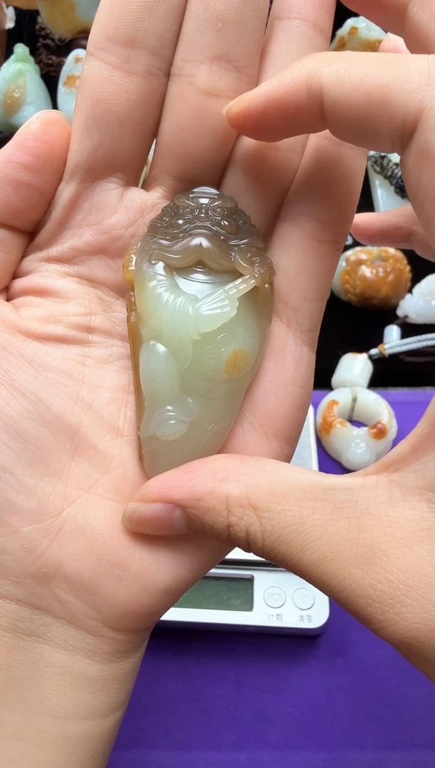和田玉未镶嵌挂件天然和田玉