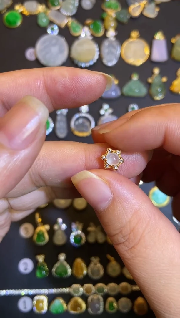 吊坠(不含链)银S925镶嵌翡翠1