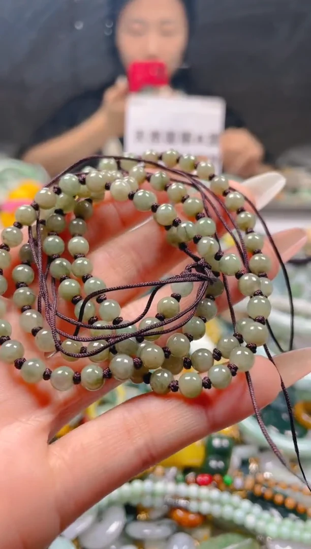 【闪购商品】翡翠颈饰未镶嵌5-6MM/U/翡翠A货一图一物