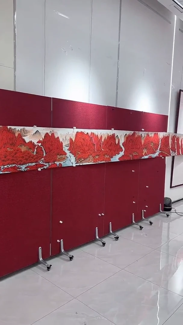 国画蒹**采辛崇华绘画36pc山水长卷