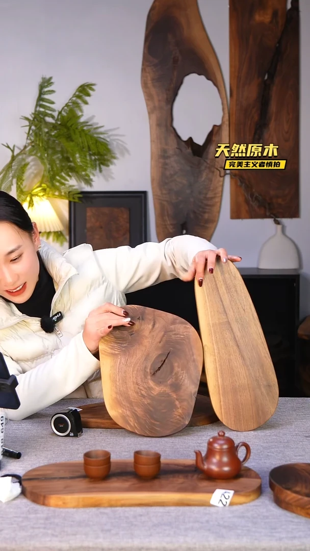 木北美黑胡桃原木.干裂疤结不属于商品质量问题完美主义者慎拍