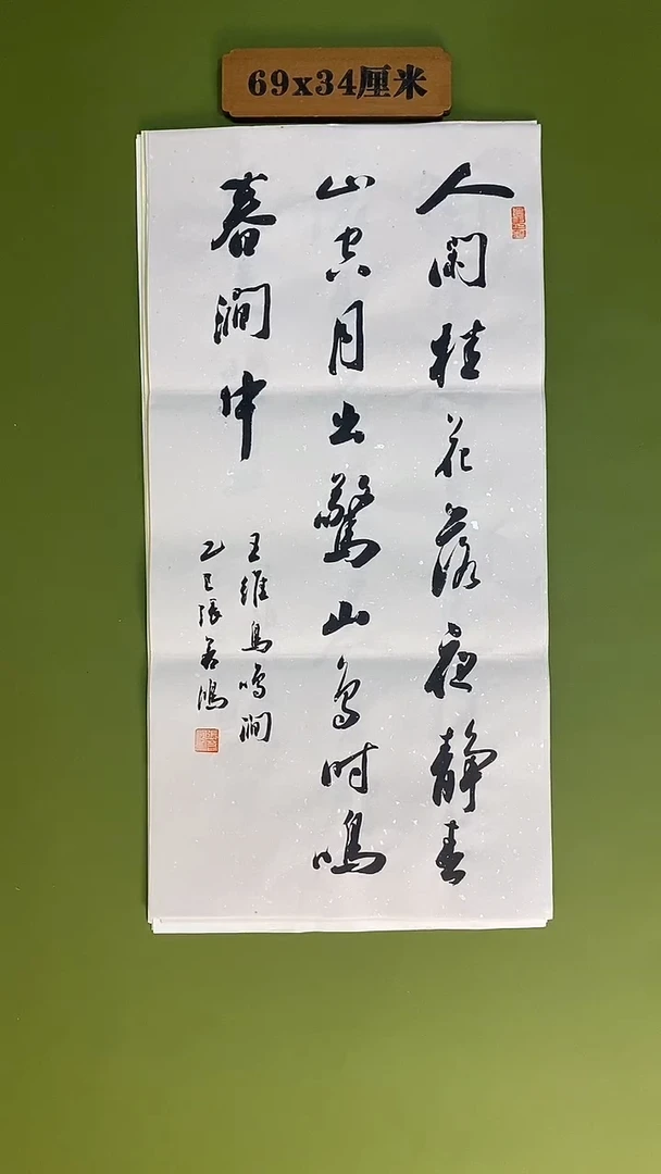 书法书法 张若鸿 尺寸69cm*34cm