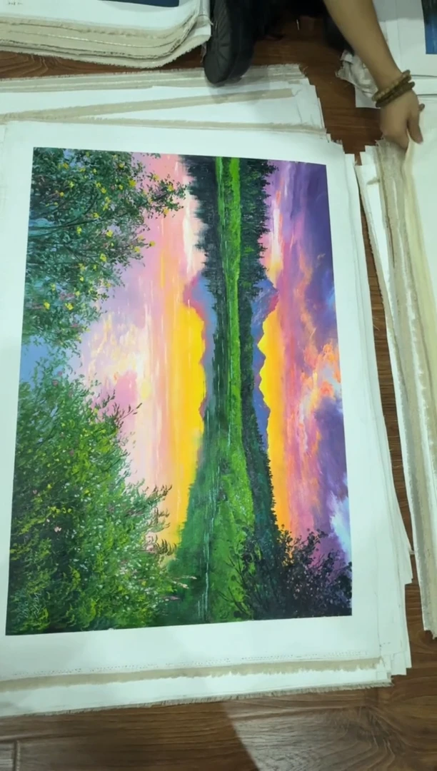 油画【特价】朝鲜画家原创手绘油画作品