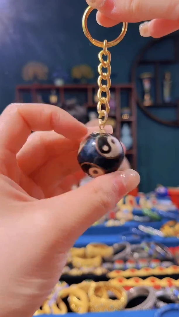 【闪购商品】景泰蓝健身球钥匙扣