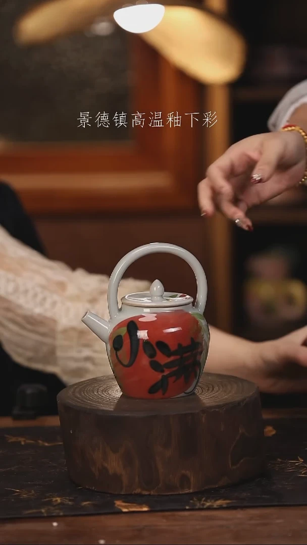 陶瓷景德镇高温釉下手绘陶瓷@L547@