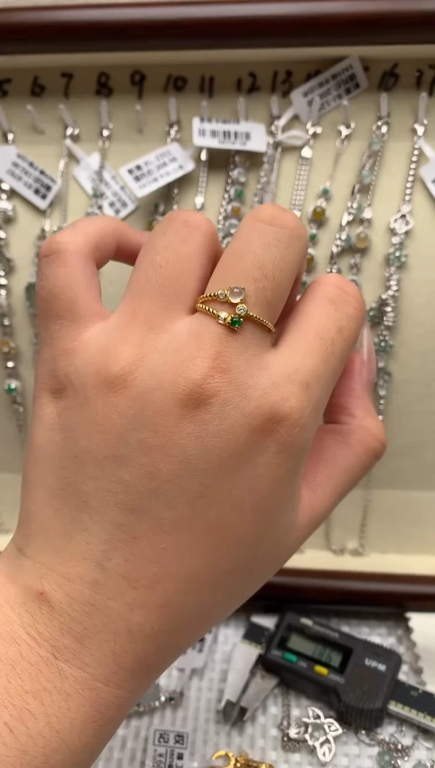 银S925镶嵌戒指翡翠29