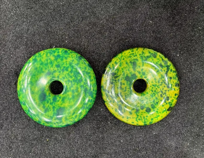 面面来财珠宝S6700-六彩明珠玛瑙平安扣吊坠-配绳-多样性只发一件