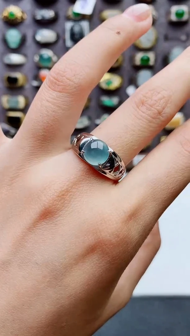 未镶嵌戒指翡翠天然翡翠男戒