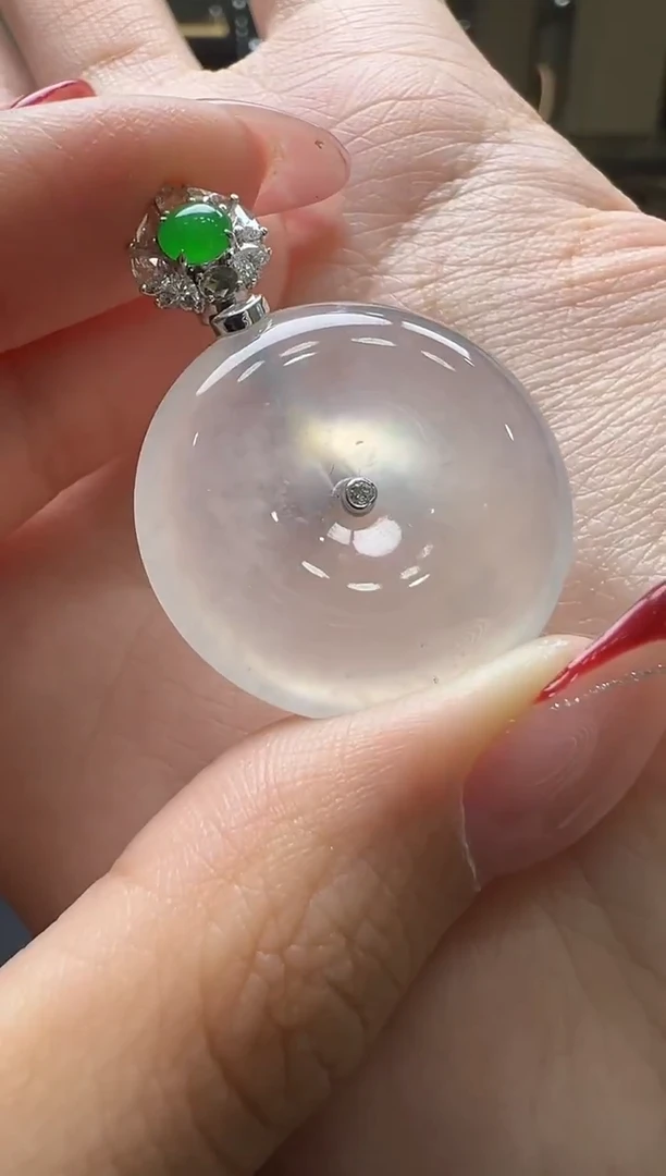 吊坠(不含链)18K金镶嵌翡翠缅甸珠宝严选