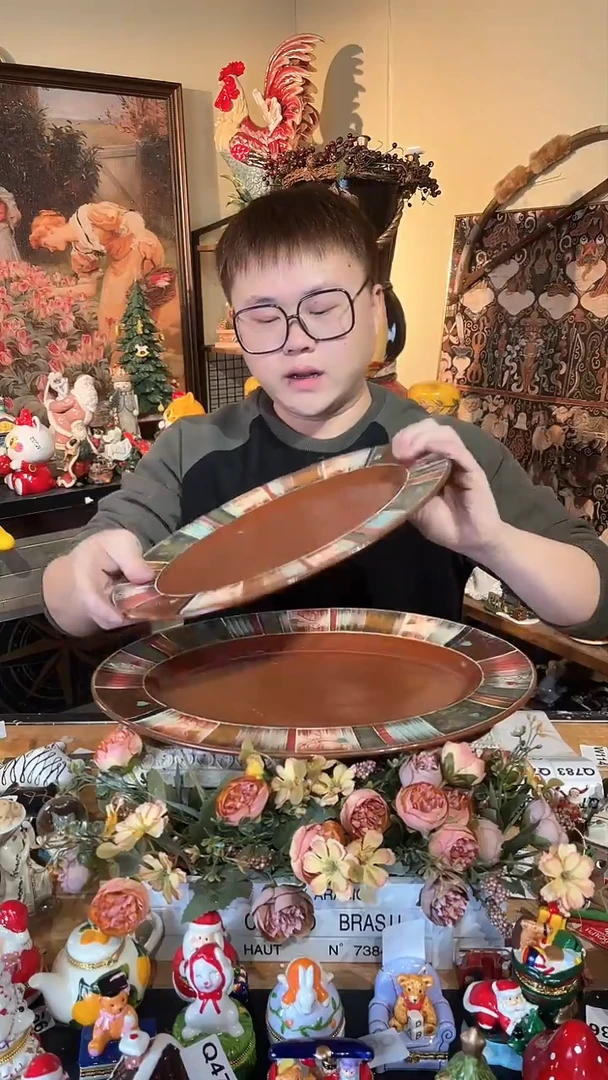 【闪购商品】默认微瑕高端树脂陶瓷摆件Q782一对