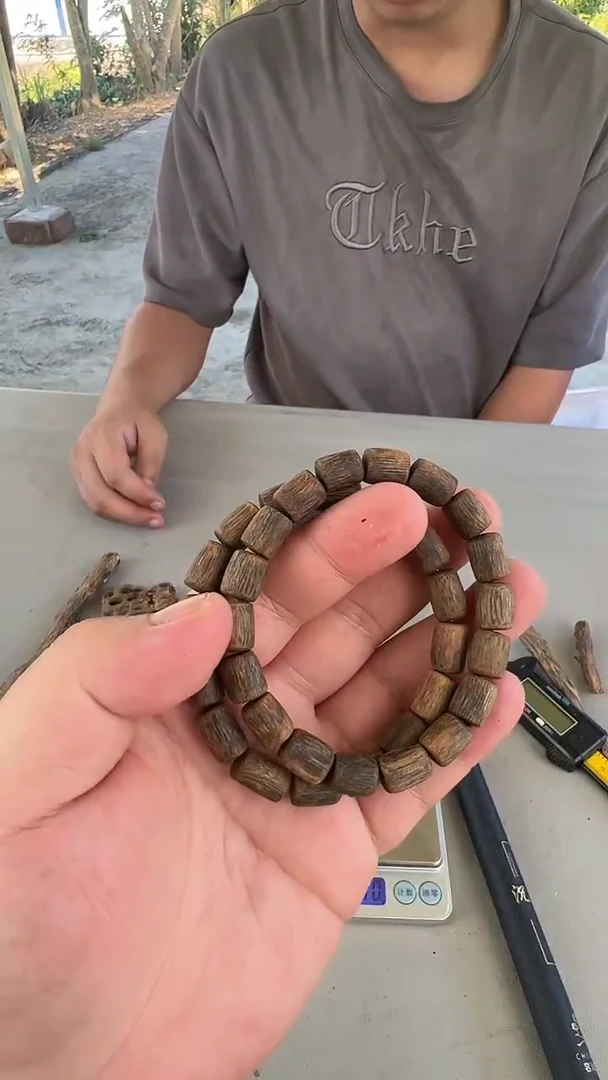 沉香手串沉水09桶珠单圈多样性发1