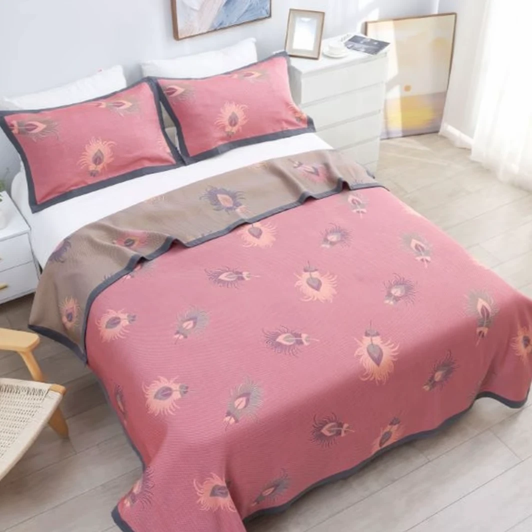 多功能纱布床盖--彩羽凝纱230*250