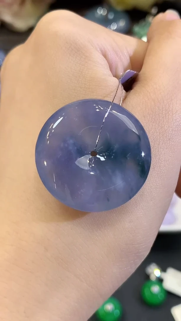 吊坠(不含链)未镶嵌翡翠B166 紫货有色差