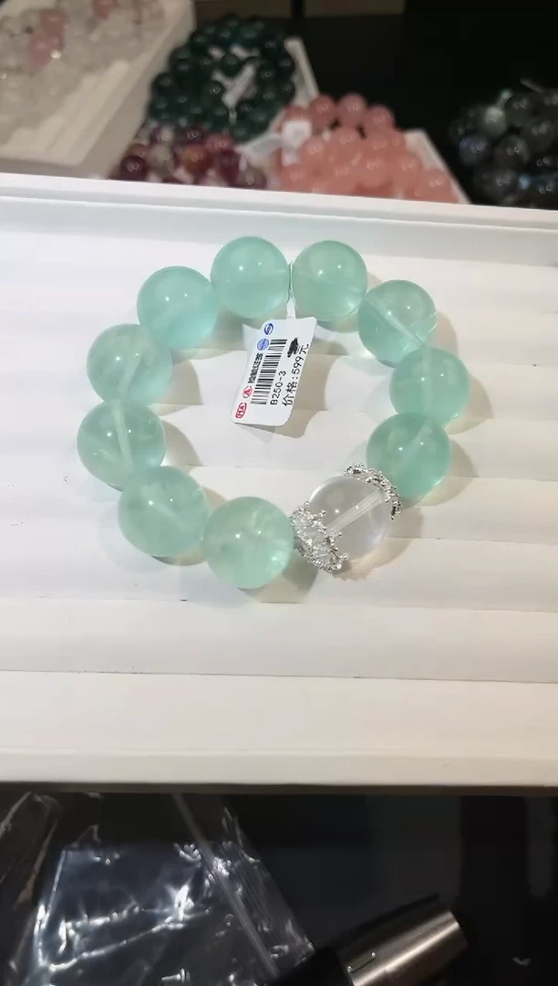 手链合金萤石多样性发一薄荷曼波19mm