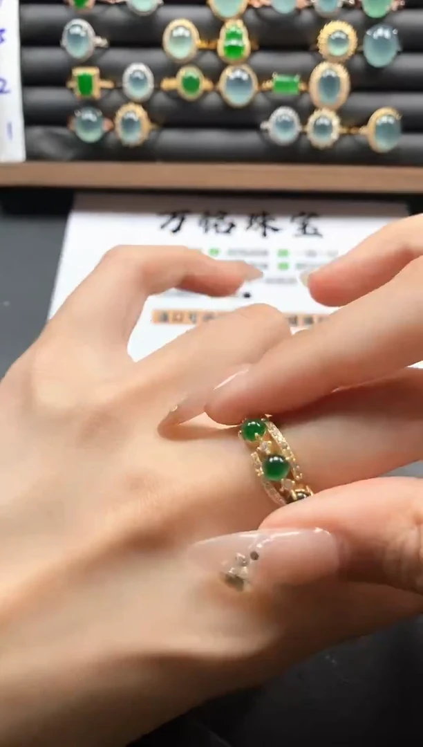 银S925镶嵌戒指翡翠51151