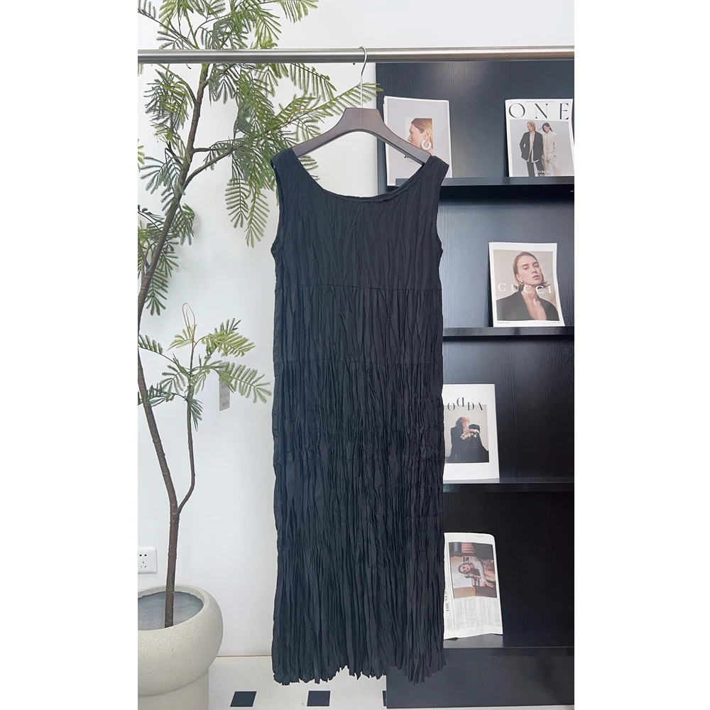 【九九专享】纸片人压皱显瘦吊带裙9RUI