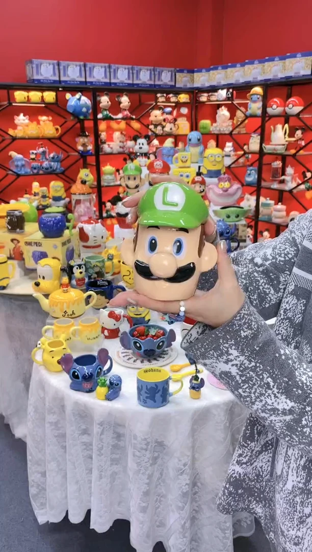 【闪购商品】1@@路易吉带盖陶瓷杯