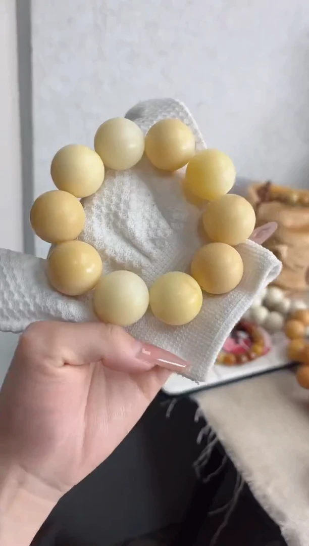 【闪购商品】菩提根/象牙果手串干磨圆珠24mm瑕疵不补N12