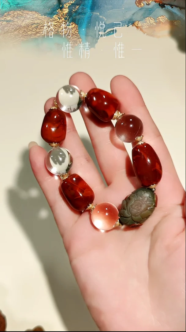 银S925镶嵌原矿南红南红玛瑙全净体白水晶老盐源