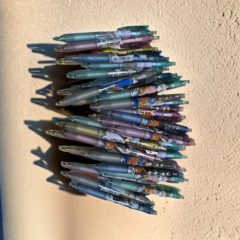 银魂卡通图案按动中性笔学生专用刷题笔