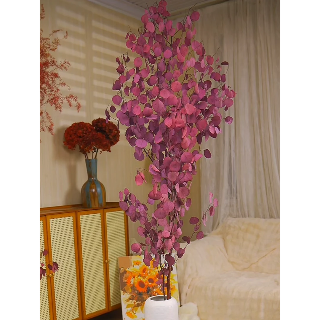 【定制款2米】4A级紫红色苹果尤加利叶长期摆放高端家具软装鲜花