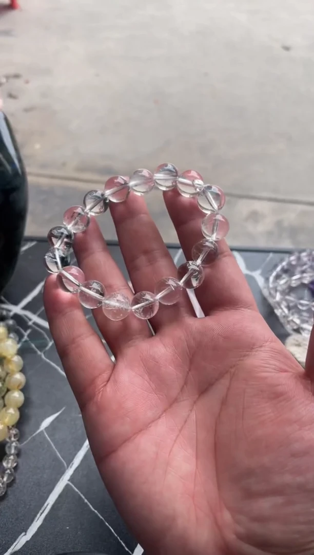 【闪购商品】水晶卡12mm未镶嵌天然喜马拉雅水晶手串拍2单99发1