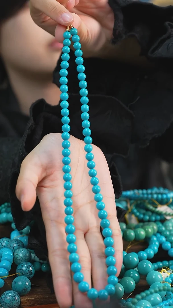 18K金镶嵌绿松石项链多样性发一