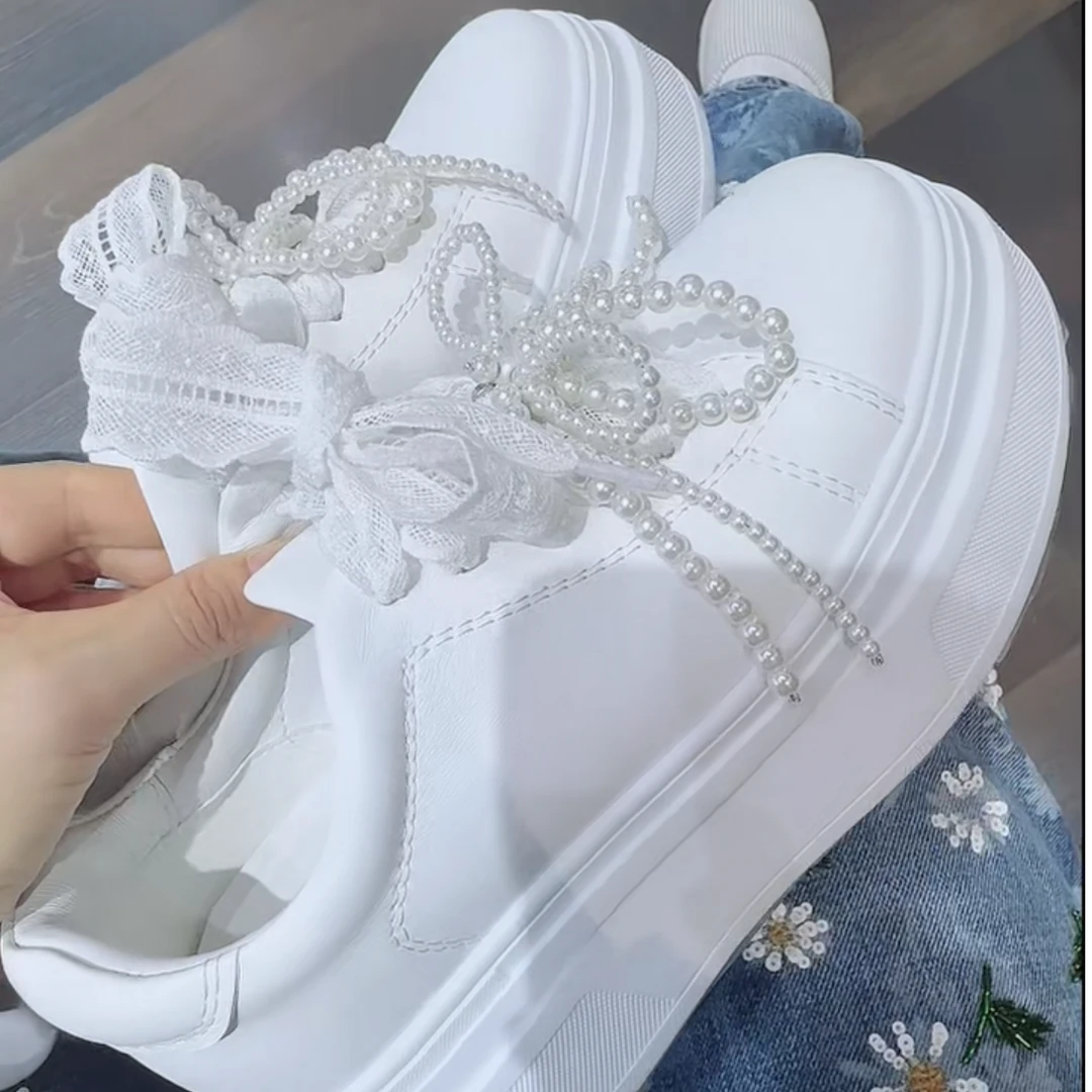 闺蜜精品021414【江歌沐言】珍珠小白鞋