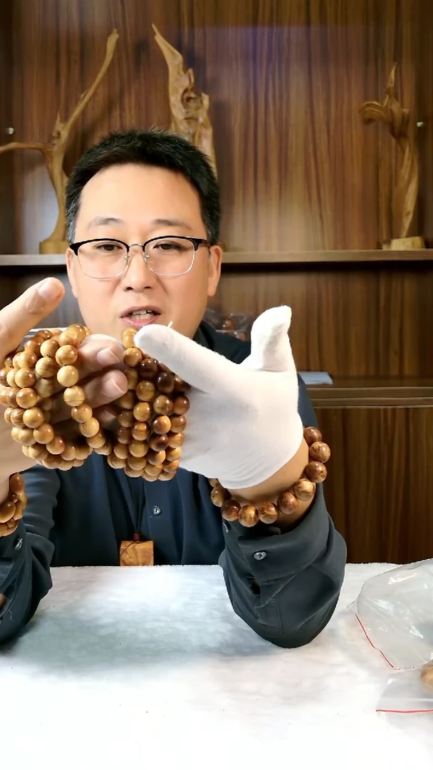 柏木手串/手链太行崕柏虎皮纹1.2圆珠单圈手串