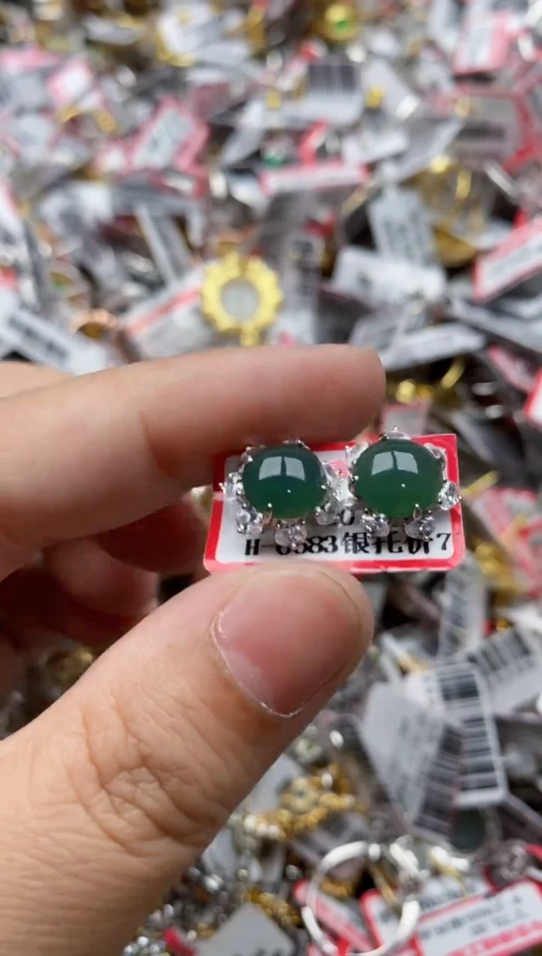 【闪购商品】翡翠戒指银S925镶嵌44444---10