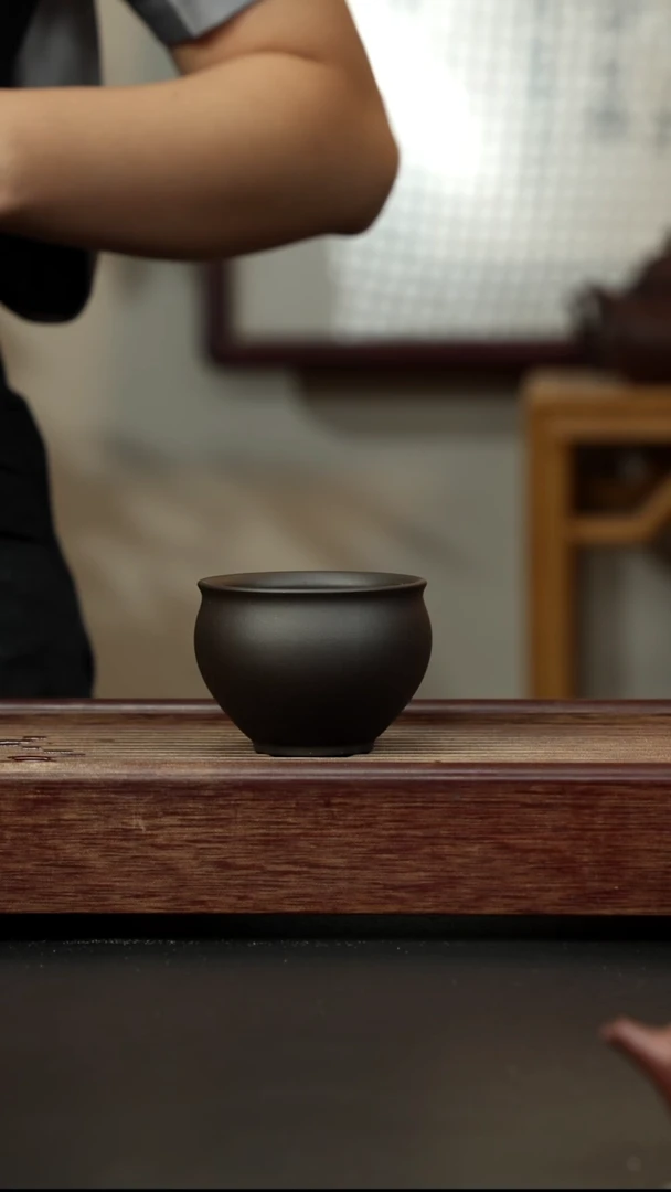 紫砂茶壶黑料 圆融杯