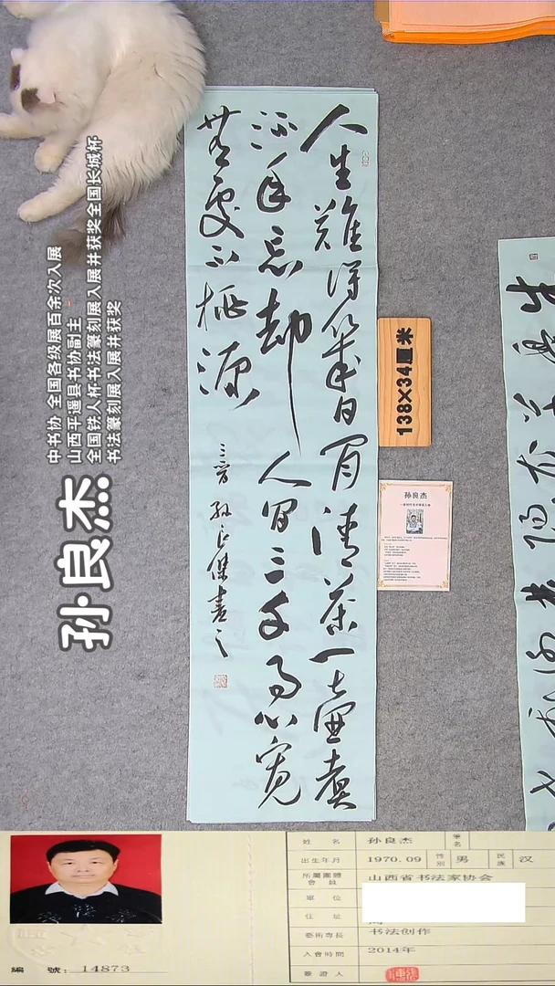 书法孙书法精品纯手写 山西  138*34