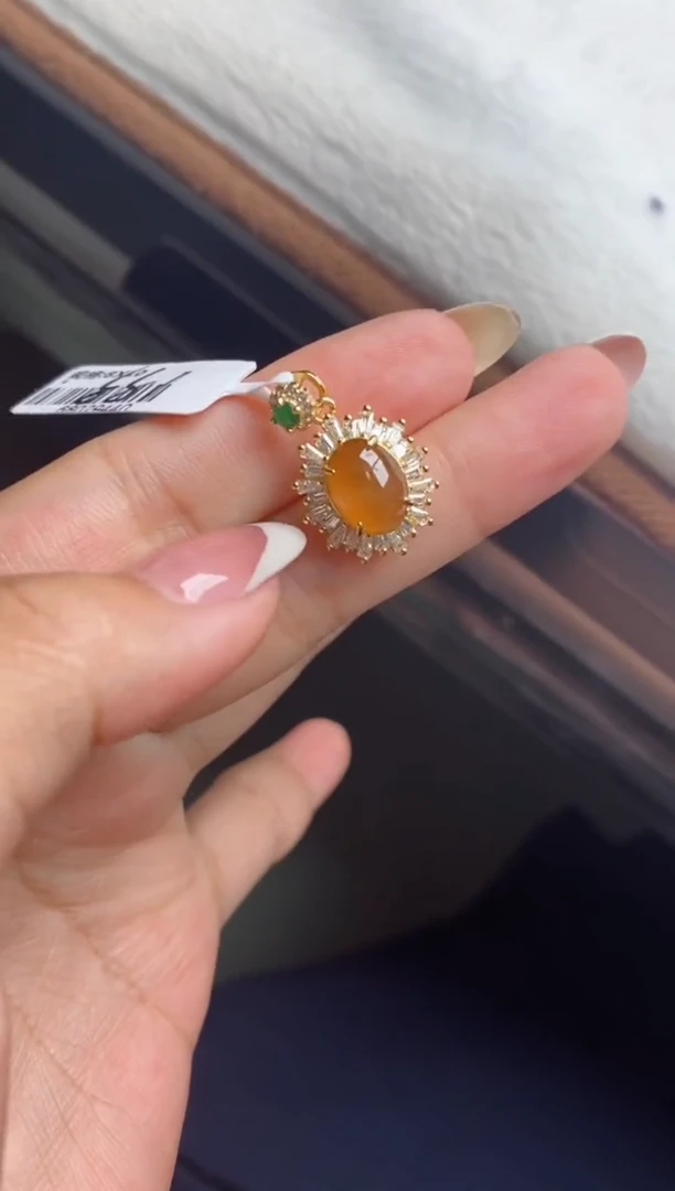 银S925镶嵌戒指翡翠天然A货翡翠