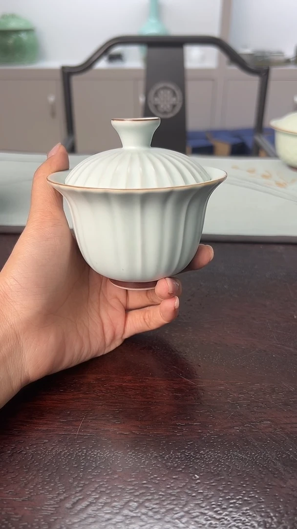 鱼***～云间青瓷 小米茶器