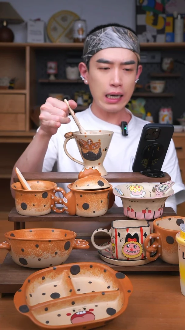 杯子景德镇可爱设计师款陶瓷（送勺）